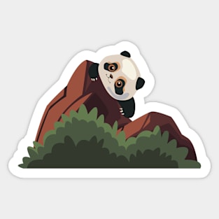 Panda with nature Sticker